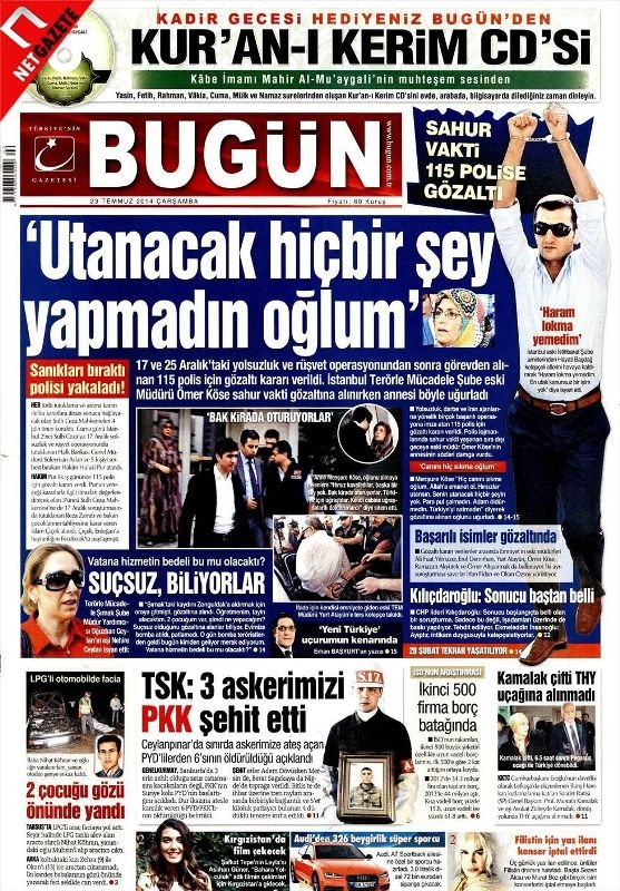 PARALEL OPERASYON GAZETE MANŞETLERİNDE 5