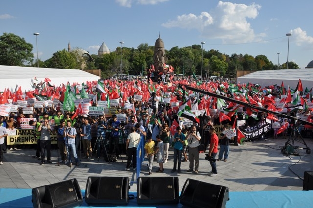 KONYA'DA GAZZE PROTESTOSU