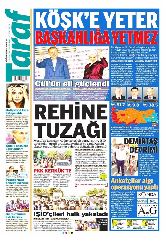SEÇİMİ KİM, NASIL GÖRDÜ? (GAZETE MANŞETLERİ) 18