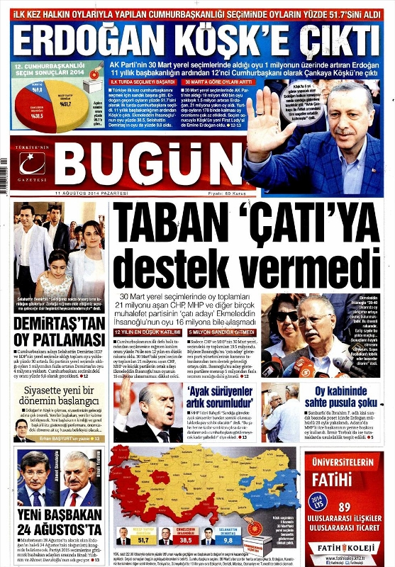 SEÇİMİ KİM, NASIL GÖRDÜ? (GAZETE MANŞETLERİ) 19