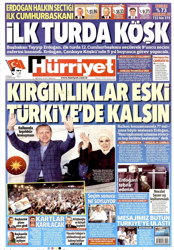 SEÇİMİ KİM, NASIL GÖRDÜ? (GAZETE MANŞETLERİ)