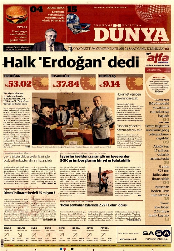 SEÇİMİ KİM, NASIL GÖRDÜ? (GAZETE MANŞETLERİ) 22