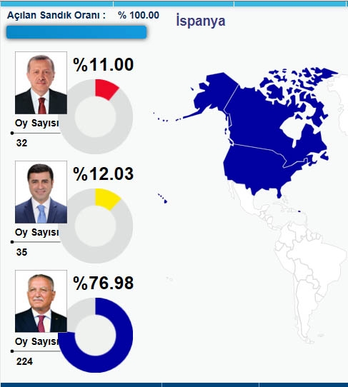 HANGİ ÜLKEDE HANGİ ADAY NE KADAR OY ALDI? 25