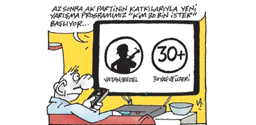 Bedelli askerlik karikatürlere yansıdı 14