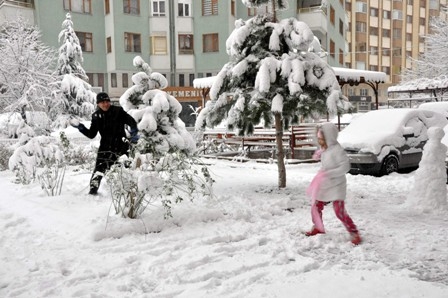 KONYA'DA KAR ETKİLİ OLDU 8