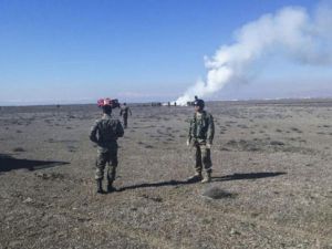 Konya'da askeri uçak düştü