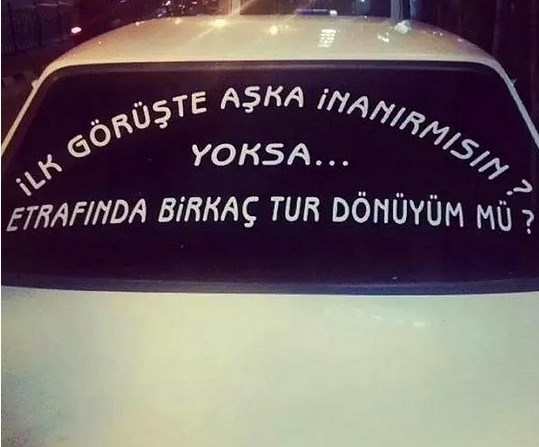 En ilginç araç arkası yazılar 16