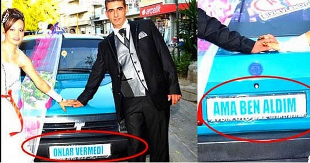 İlginç gelin arabası yazıları 11