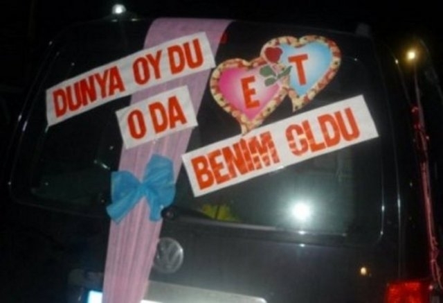 İlginç gelin arabası yazıları 8