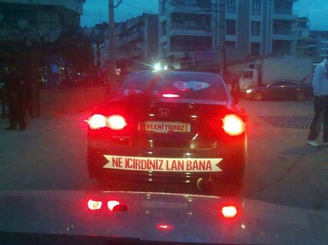 İlginç gelin arabası yazıları 9