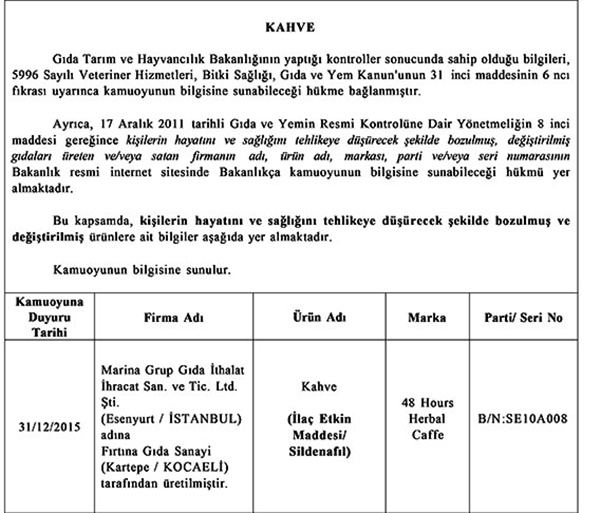 Bakanlık uyardı: Bu ürünleri sakın almayın!