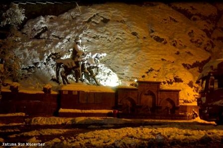 Konya ve çevresinde kartpostallık kar görüntüleri 15
