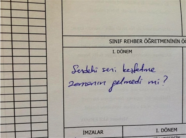 Öğretmenlerin komik karne yorumları