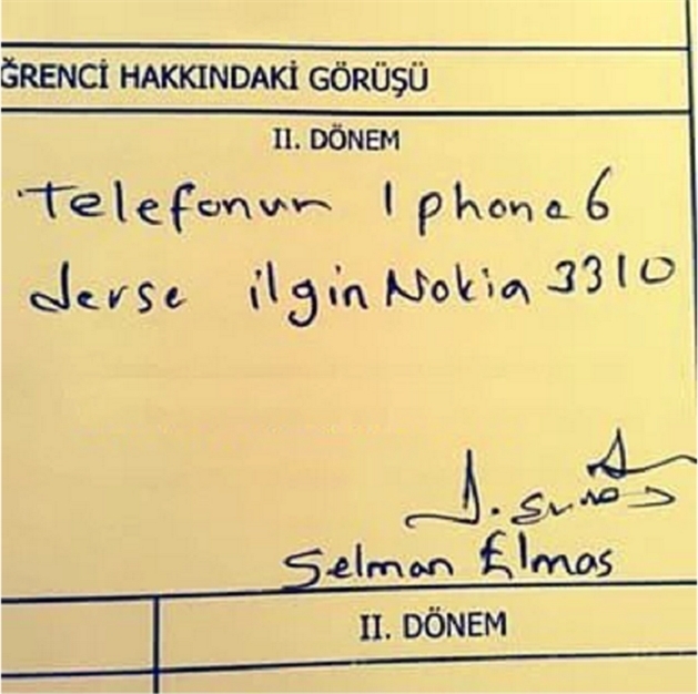 Öğretmenlerin komik karne yorumları 8