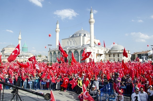 Konya'da "Demokrasi ve Şehitler Mitingi" 12