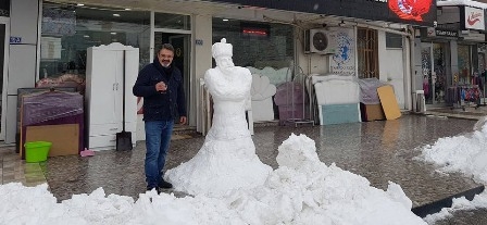 Konya'dan Kardan adam manzaraları