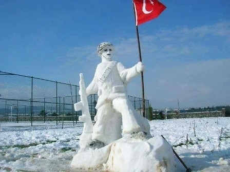 Konya'dan Kardan adam manzaraları 17