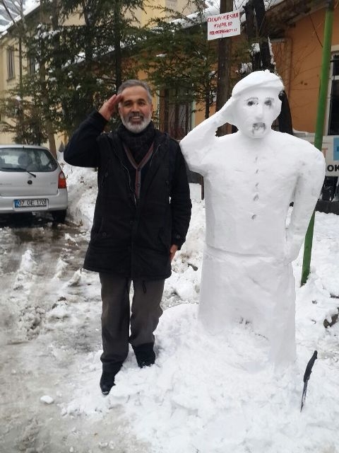 Konya'dan Kardan adam manzaraları 61