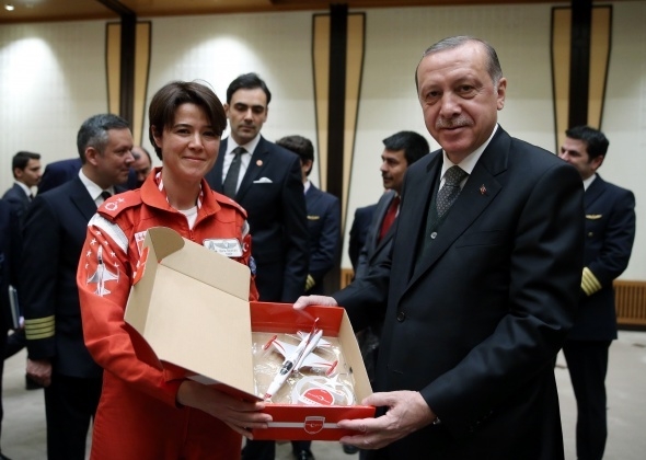 Cumhurbaşkanı Erdoğan pilotları kabul etti 1