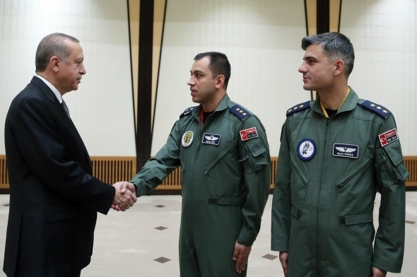 Cumhurbaşkanı Erdoğan pilotları kabul etti 6