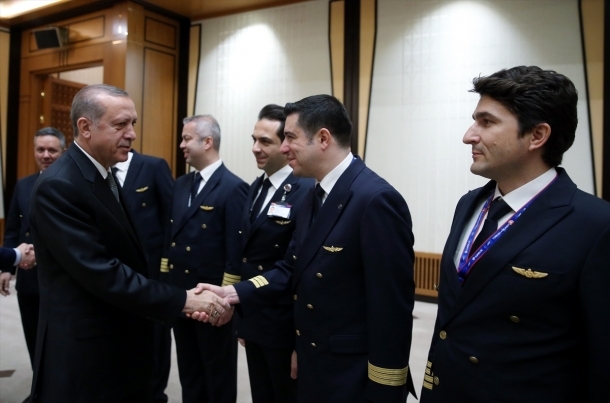 Cumhurbaşkanı Erdoğan pilotları kabul etti 7