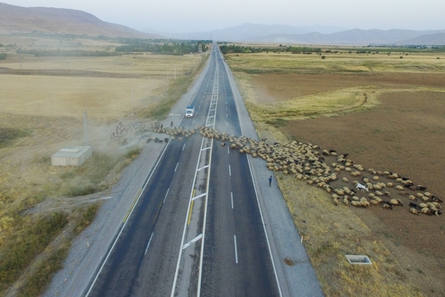 Göçerlerin çileli yolculuğu 'drone'la görüntülendi 16