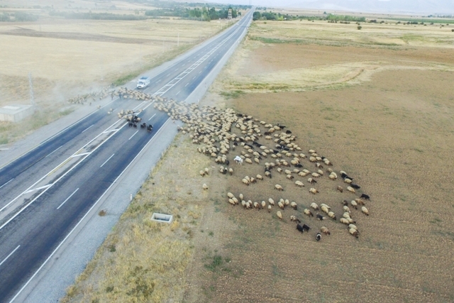 Göçerlerin çileli yolculuğu 'drone'la görüntülendi 17