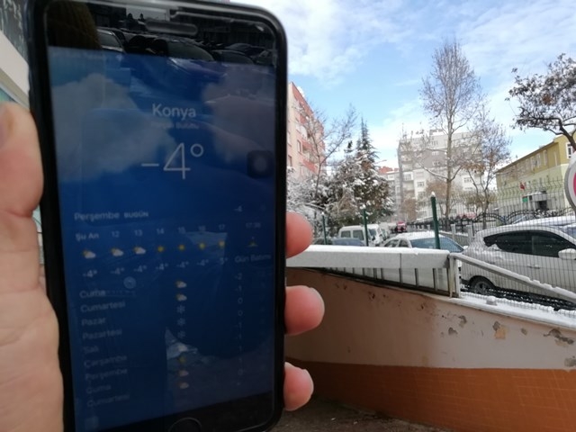 Konya'da kar manzarası havadan görüntülendi 11