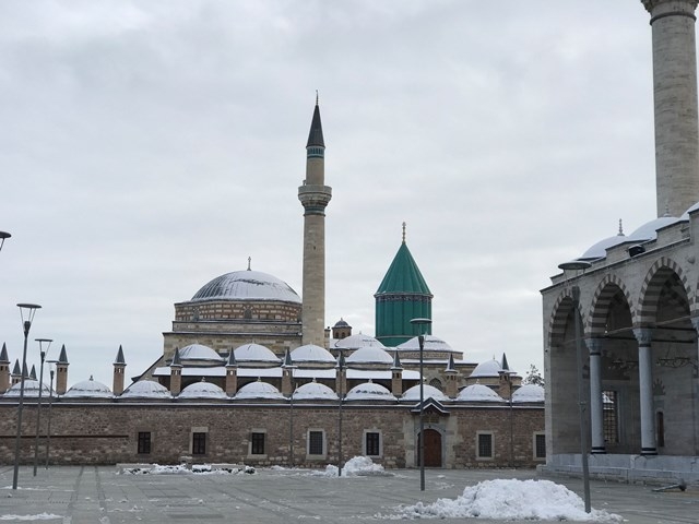 Konya'da kar manzarası havadan görüntülendi 3