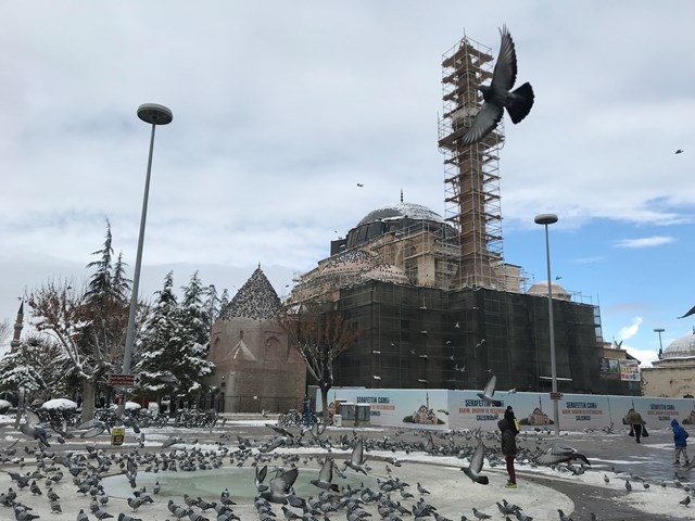 Konya'da kar manzarası havadan görüntülendi 5