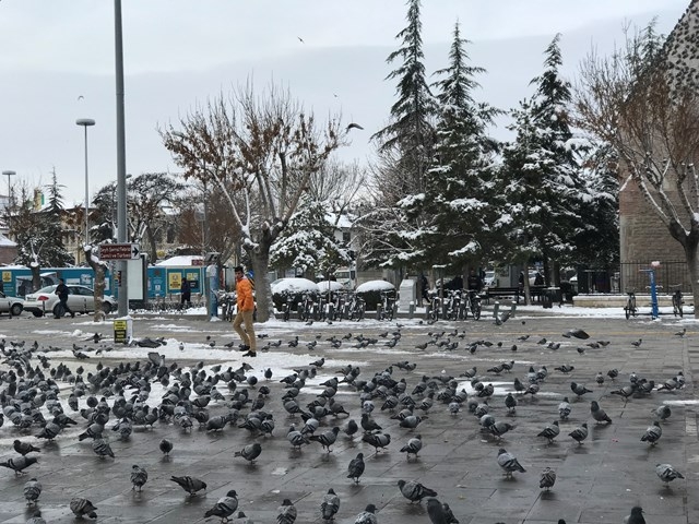 Konya'da kar manzarası havadan görüntülendi 7
