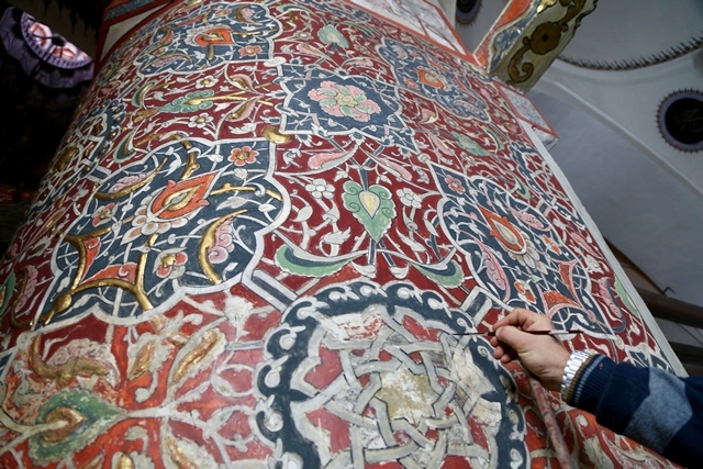 Mevlana Müzesi'nde "500 yıllık süslemeler" ortaya çıkarıl 9