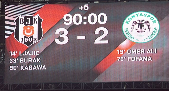 Beşiktaş: 3 - Atiker Konyaspor: 2 92