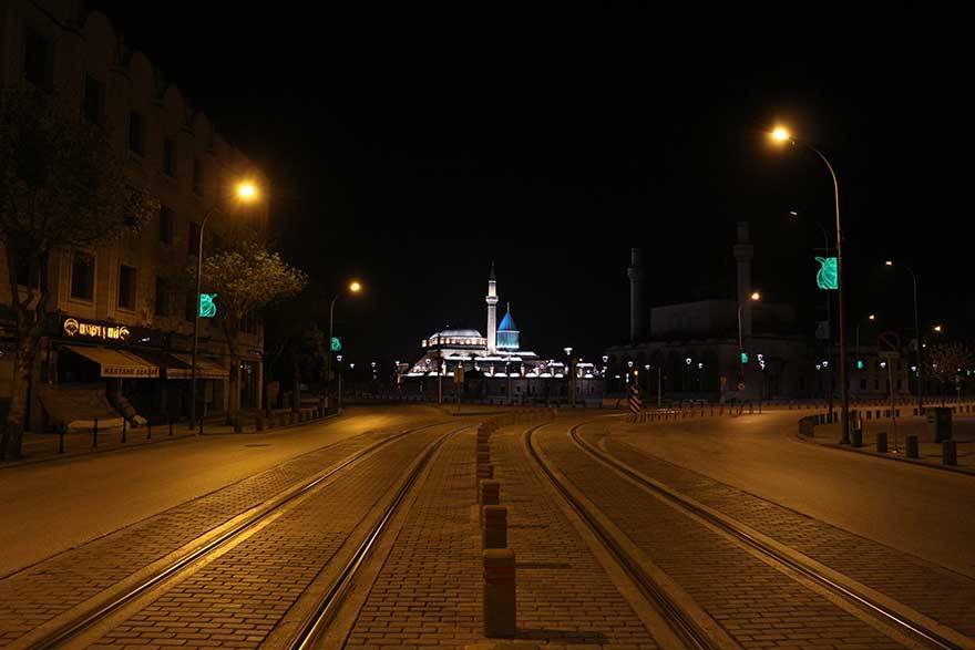 Konya'da ikinci sokağa çıkma yasağı böyle başladı 3