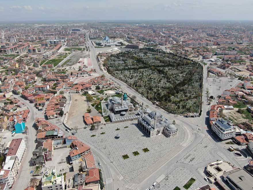 Konya bugün bu açıdan görüntülendi! Hem de şehrin tamamı 5