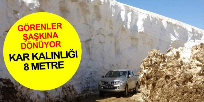 Kar kalınlığı 8 metre... 2 bin 500 rakımlı köy yolları açılıyor