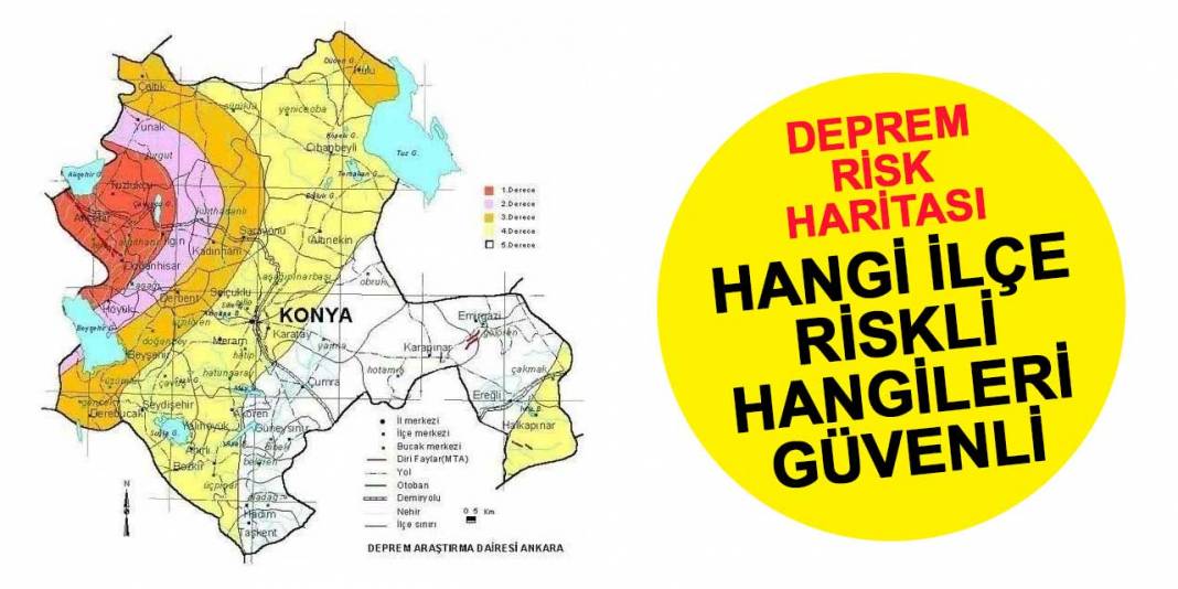 Konya'nın Deprem Risk Haritasına Göre Hangi İlçeler Riskli Hangileri Güvenli 1