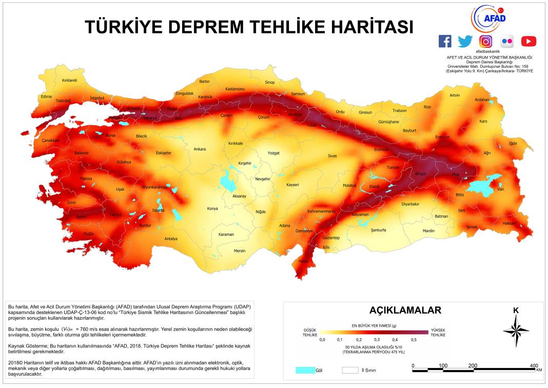 AFAD haritayı güncelledi: Konya’nın 2 ilçesi yüksek deprem riski altında! 3