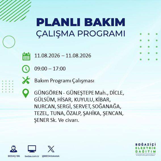 İstanbul karanlığa bürünecek! BEDAŞ Duyurdu: Salı Günü Saatler Sürecek Elektrik Kesintisi! 11
