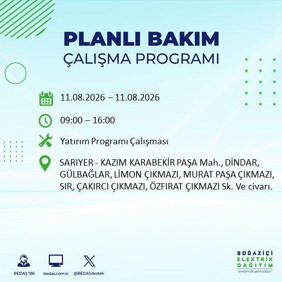 İstanbul karanlığa bürünecek! BEDAŞ Duyurdu: Salı Günü Saatler Sürecek Elektrik Kesintisi! 23