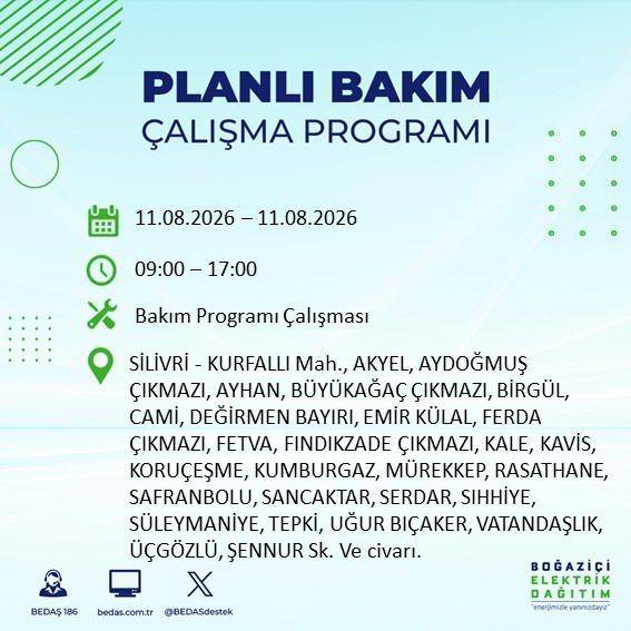 İstanbul karanlığa bürünecek! BEDAŞ Duyurdu: Salı Günü Saatler Sürecek Elektrik Kesintisi! 28
