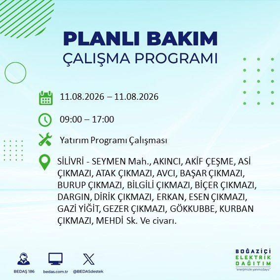 İstanbul karanlığa bürünecek! BEDAŞ Duyurdu: Salı Günü Saatler Sürecek Elektrik Kesintisi! 58