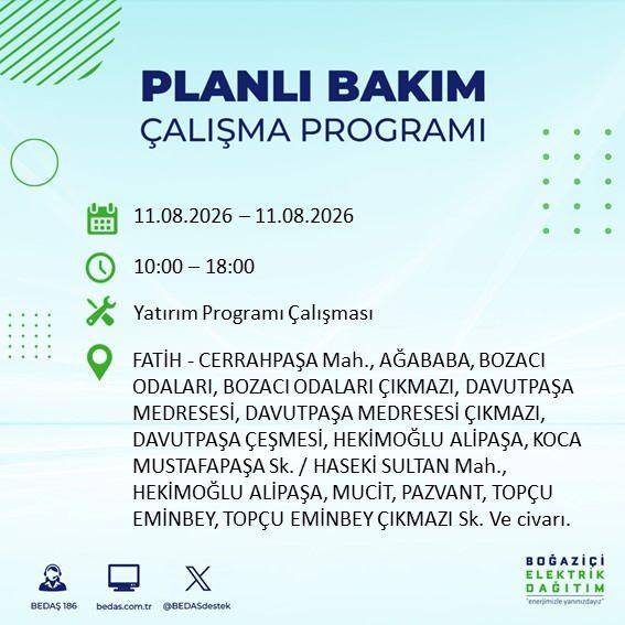 İstanbul karanlığa bürünecek! BEDAŞ Duyurdu: Salı Günü Saatler Sürecek Elektrik Kesintisi! 6