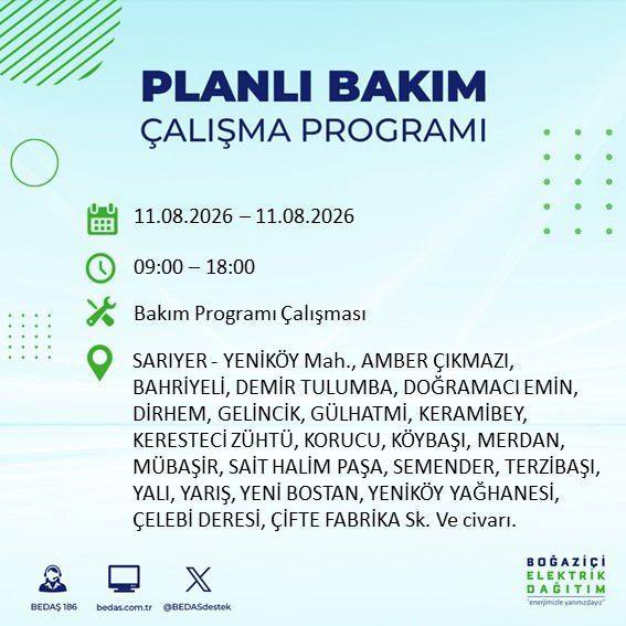 İstanbul karanlığa bürünecek! BEDAŞ Duyurdu: Salı Günü Saatler Sürecek Elektrik Kesintisi! 62