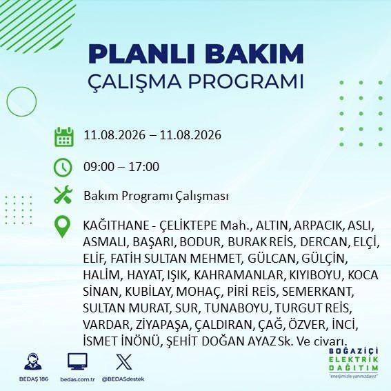 İstanbul karanlığa bürünecek! BEDAŞ Duyurdu: Salı Günü Saatler Sürecek Elektrik Kesintisi! 68