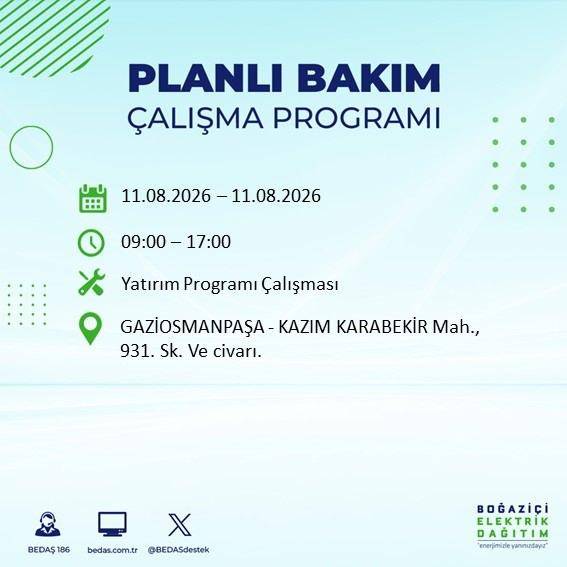 İstanbul karanlığa bürünecek! BEDAŞ Duyurdu: Salı Günü Saatler Sürecek Elektrik Kesintisi! 75