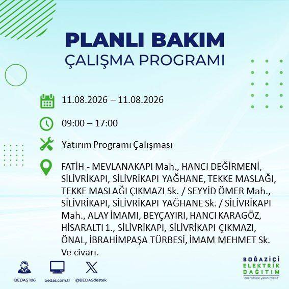 İstanbul karanlığa bürünecek! BEDAŞ Duyurdu: Salı Günü Saatler Sürecek Elektrik Kesintisi! 76