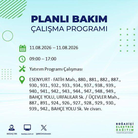 İstanbul karanlığa bürünecek! BEDAŞ Duyurdu: Salı Günü Saatler Sürecek Elektrik Kesintisi! 83