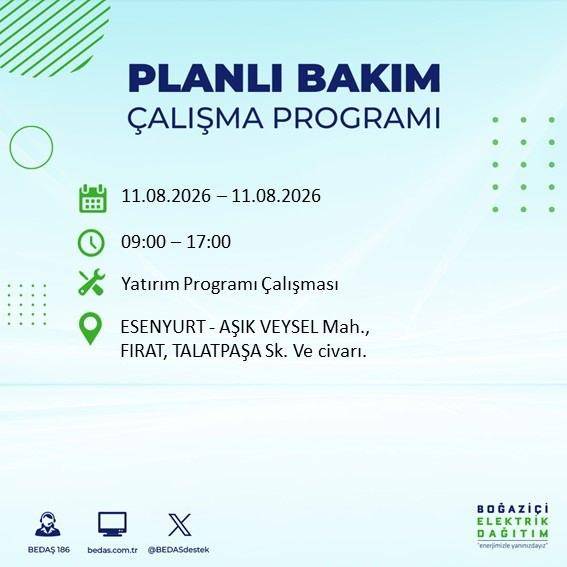 İstanbul karanlığa bürünecek! BEDAŞ Duyurdu: Salı Günü Saatler Sürecek Elektrik Kesintisi! 85