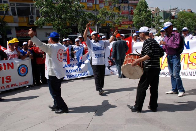Konyada 1 Mayıs coşkusu
